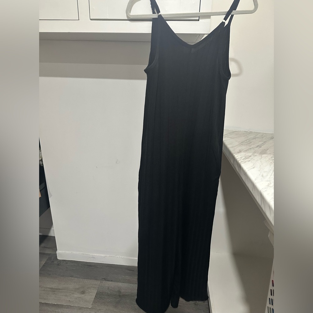 Elegant Black Sleeveless Maxi Dress